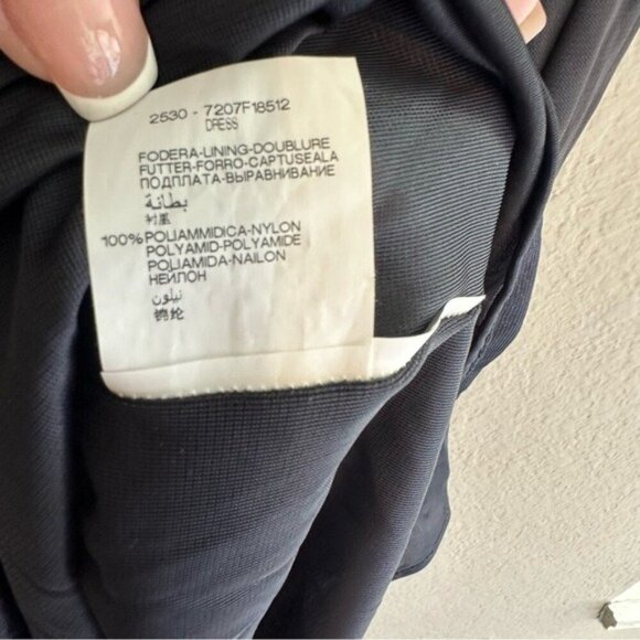 Elena Mirò Gray Studded Midi Dress Size 14 Evening Glam Long Sleeve Gown - Picture 11 of 12